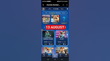 Hamster Kombat Game Dev Daily Combo | 13 August Hamster Kombat Daily Combo | Hamster Daily Combo