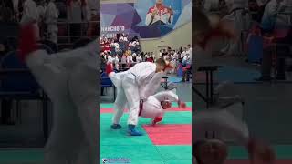 what a amazing throwing dude  (ippon)#shorts #karate #kumite #fight