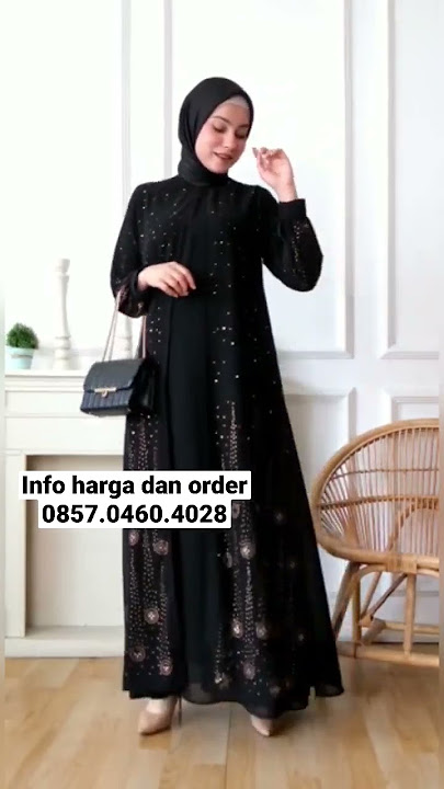 Gamis abaya hitam ceruty premium harga terjangkau #shorts