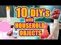 10 DIY's & Experiments With HOUSEHOLD OBJECTS!