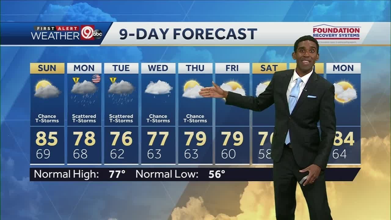 Chances of storms through Memorial Day weekend - YouTube