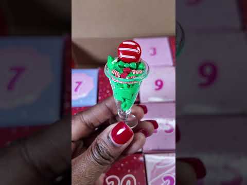 Opening TikTok Viral DIY Ice Cream Advent Calendar #asmr #satisfyingvideo #slime