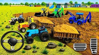 🔴Drive JCB and Uploading 🪨🏗Stone From Dumper🌋Truck in Game#truck  #jcb #tractor #dumper #games  