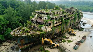 100 Year Old Abandoned Cruise Ship Into a Breathtaking Luxury Mega Mansion