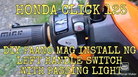 DIY Paano magpalit ng Left Handle Switch with Hazard Light sa Honda Click 125