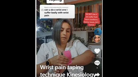Wrist pain taping technique Kinesiology tape Kt tape Rocktape