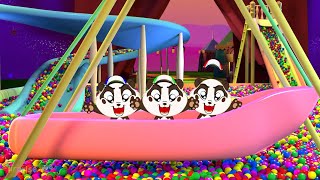 Playtime At Ball Pit & Playground Song Panda Bo Finger Family & Nursery Rhymes