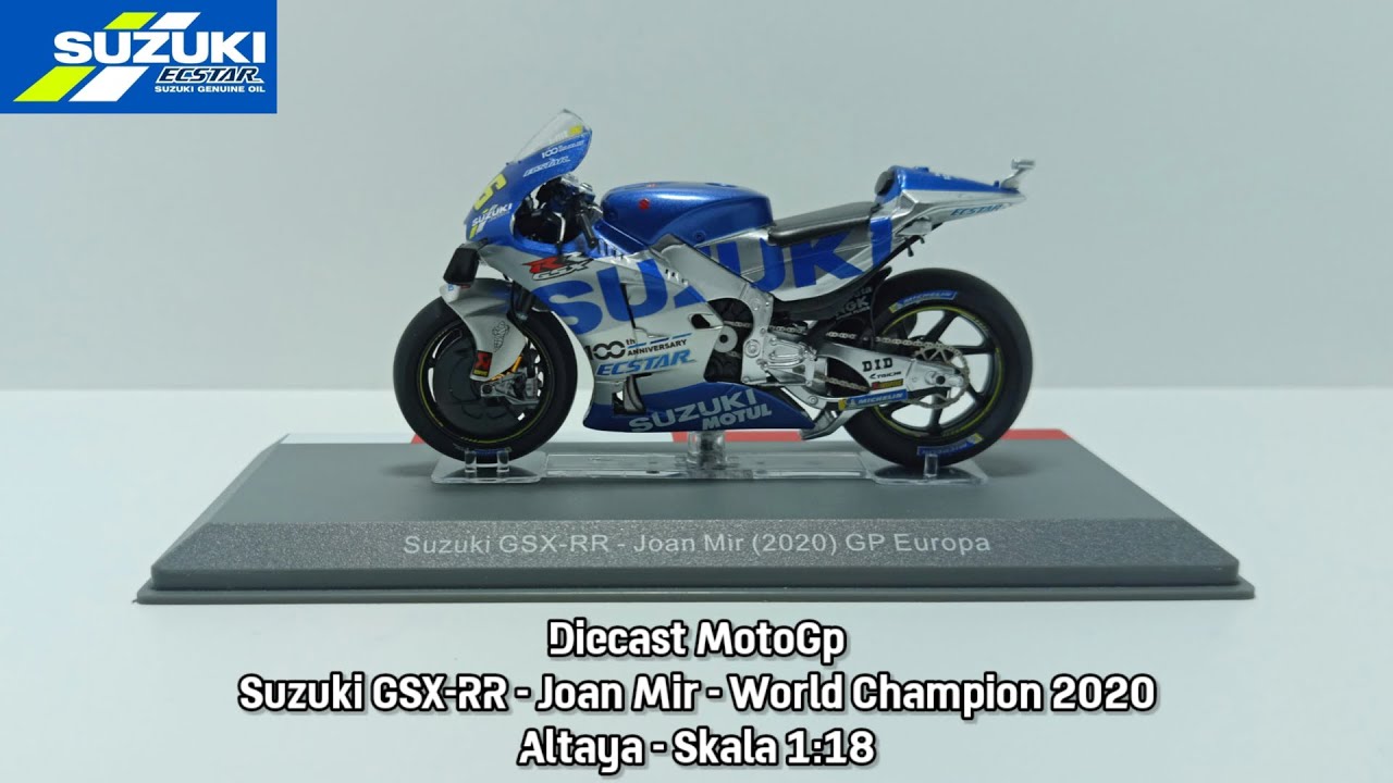 Diecast Motogp Suzuki GSX-RR Joan Mir World Champion 2020 Altaya