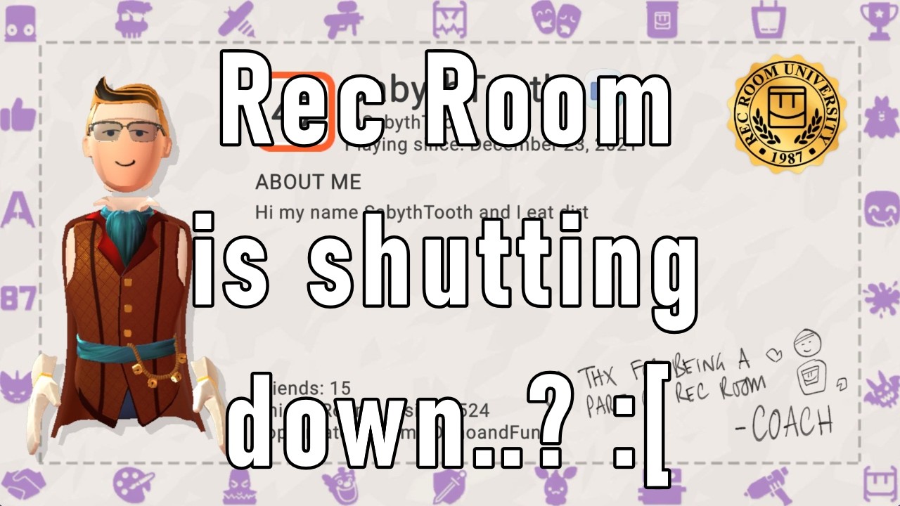 Rec Room is shutting down..? | Goodbye Rec Room. | Rec Room - YouTube