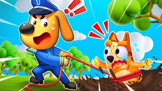 Police Labrador, Save Bingo from This Dreadful Mud Puddle | BLUEY Toy for Kids