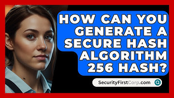 How Can You Generate A Secure Hash Algorithm 256 Hash? - SecurityFirstCorp.com