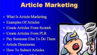 Article Marketing  Video Tutorial Series
