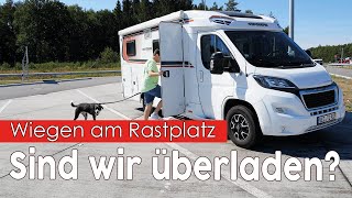 Sind wir überladen‍❓Wiegen am Rastplatz Zuladung beim Wohnmobil mit 3,5t ➡Weinsberg Pepper