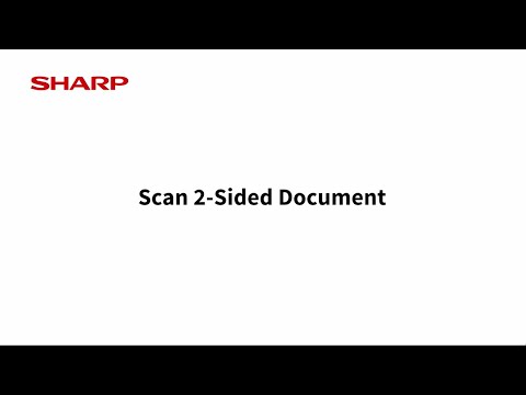 Scan 2-Sided Document: Sharp