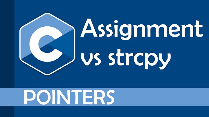 Pointer assignment vs strcpy in C