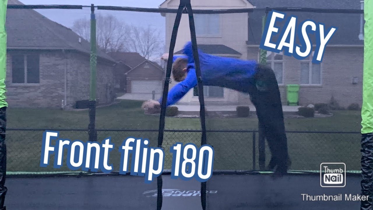 HOW TO DO A FRONT FLIP 180! YouTube