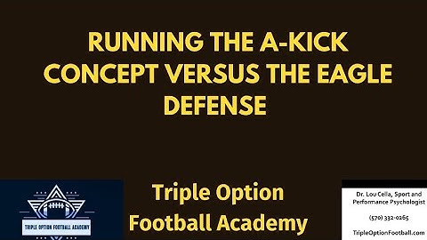 Executing the A-Kick Concept versus the Eagle Defense #flexbone #tripleoption #airforcefootball