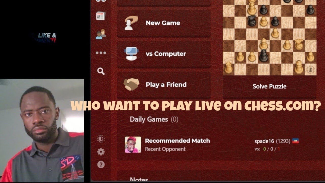 Live Chess games and puzzles on chess.com (title and thumbnail change) 