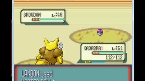 Me Catching Groudon on pokemon ruby