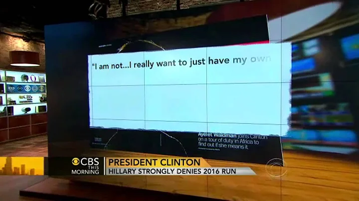 Clinton strongly denies 2016 run
