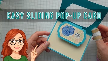 Sliding popup fun fold card