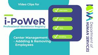 i-PoWeR Center Management - Adding & Removing Employees