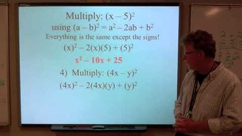 Multiplying Polynomials Special Cases