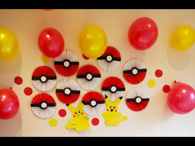 Pokemon themed party, Pokemon party decorations, Pokemon party