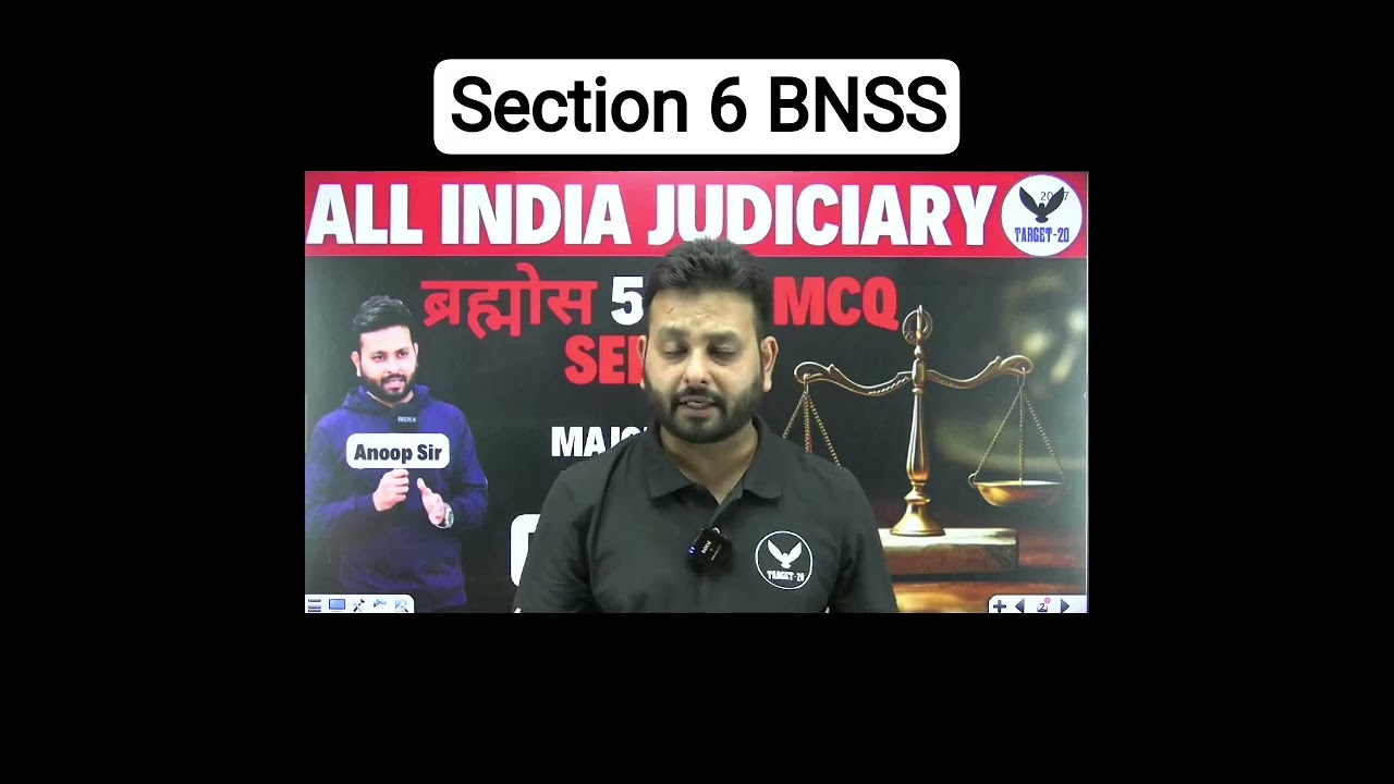Section 6 BNSS | CRPC | Highest Criminal Court | Anoop Upadhyay | Target 20