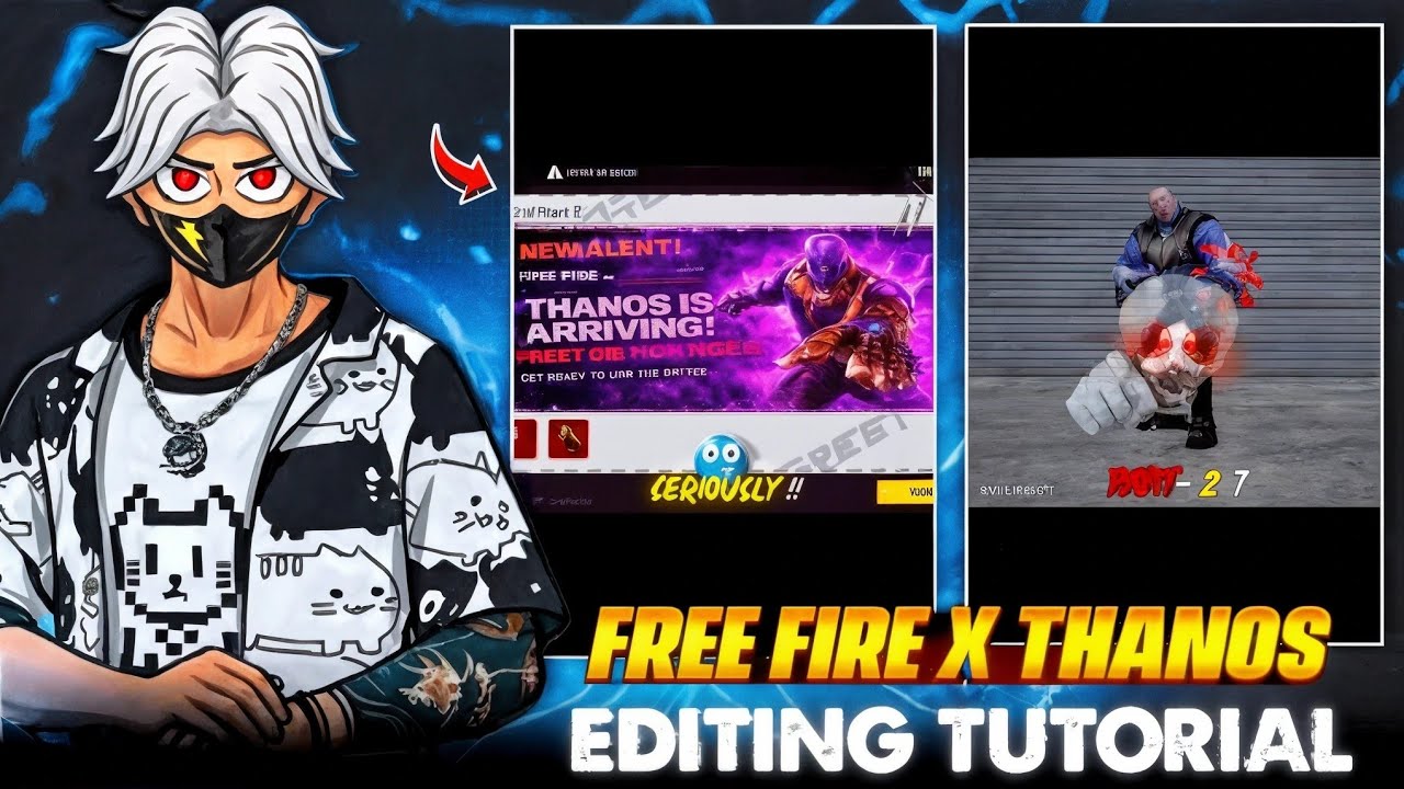 FREE FIRE X THANOS shorts editing tutorial 🤯 ‎⁨PGL DRKRAI | bonex ff ...