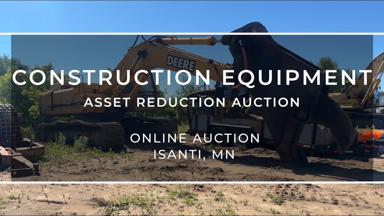 Construction Equipment Asset Reduction Auction Isanti, MN YouTube