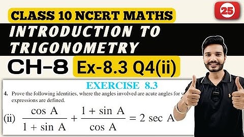 Class 10 Maths || Exercise 8.3 Q4(ii) || Chapter 8 Introduction To Trigonometry || CBSE NCERT