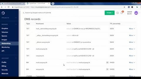 How to setup DNS records in Digital Ocean