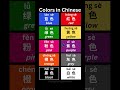 Colors in Chinese#chinese #mandarin #learnchinese #learnmandarin#中文