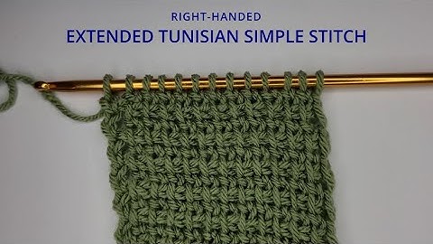 Extended Tunisian Simple Stitch Tutorial Right-handed
