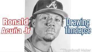 Ronald Acuña Jr Pencil Drawing Timelapse - Jacob Burgess 