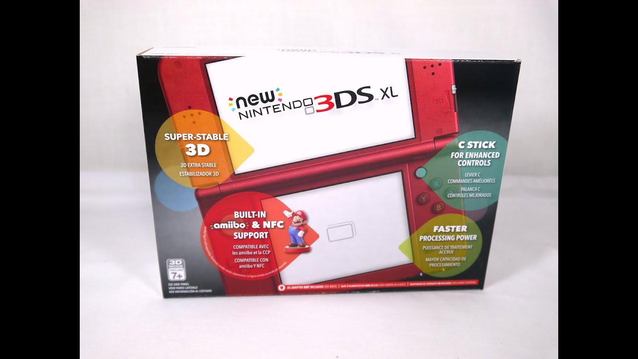 Unboxing New Nintendo 3ds Xl New Red Color Youtube