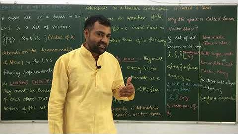 QUANTUM MECHANICS l BASIS VECTORS, SUBSPACE OF VECTOR SPACE l MSc l BSc l NET-JRF l GATE l UPSC  JAM