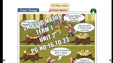 2nd std Maths - Term 1 - Unit 2 - Numbers - Place value and Comparing numbers ( pg no 16 to 23 )