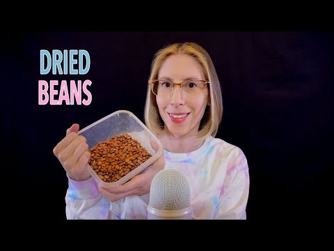 ASMR | Dry Pinto Beans - clacking, tapping, scooping