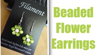 Beaded Earrings Daisy Flower DIY Tutorial