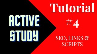 Web Development Tutorials | Tutorial#4 | SEO | HTML Tags | Link | Scripts | Active Study