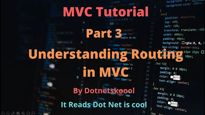 Undesrtanding Routing in MVC