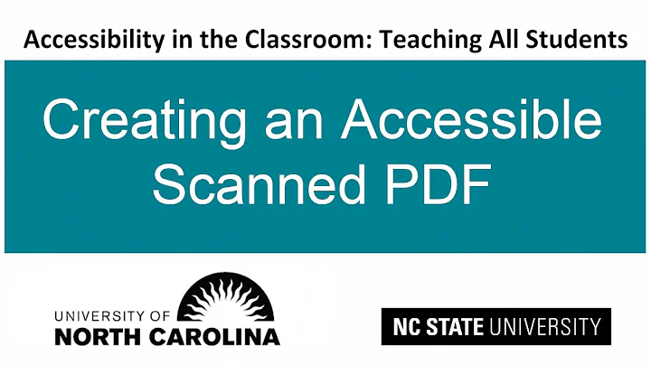 Creating an Accessible Scanned PDF