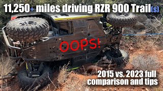 11,250 Miles of driving RZR 900 trails. Full comparison 2015 vs. 2023