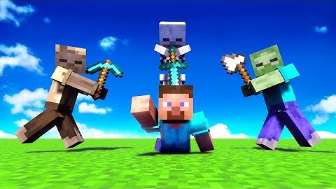Steve VS Minecraft Skeleton & Zombie! | Teardown