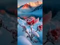 ماذا يحدث عند اختلاط الورد الأحمر مع الثلج 