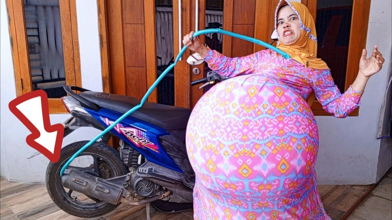 keren ....!!! : Knalpot : Ajaib : Bisa : tiup : Balon : Dalam : Baju : Mama : perutnya : Buncit