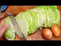 Cabbage with eggs tastes better than meat! I have never eaten such a delicious dinner! 2 recipes!