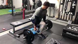 Hex Bar Rear Foot Elevated Split Squat 205x3